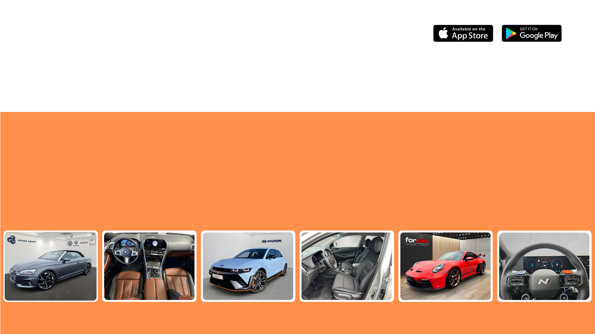 Header von CARMERA Mobile App